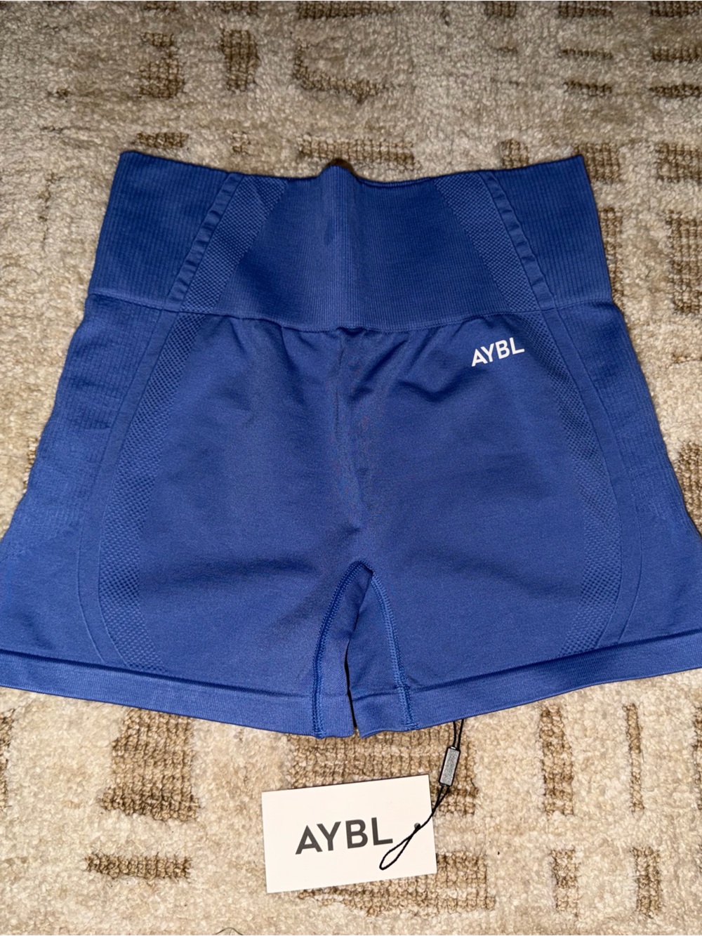 AYBL Seamless High-Rise Bike Shorts - Navy Blue